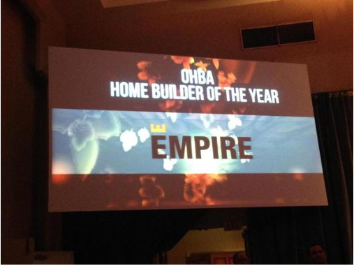 OHBA Home Builder of the Year, via Empire Communities